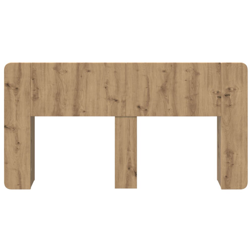 VidaXL vidaXL Headboard Cabinet with Storage Artisan Oak Engineered Wood 2
