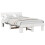 VidaXL vidaXL Bed Frame with Headboard White 120 x 200 cm Solid Pine Wood 2