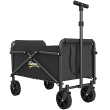 Outsunny 62L Folding Trolley Cart – 60kg, Black