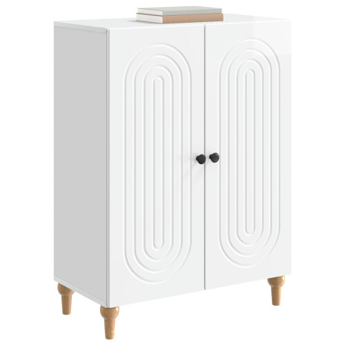 VidaXL vidaXL Sideboard High Gloss White 66 x 34.5 x 90 cm Engineered Wood 1