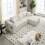 (Beige, Corduroy) Cloud-Like 3-Seat Modular Sofa with Chaise 2