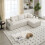 (Beige, Corduroy) Cloud-Like 3-Seat Modular Sofa with Chaise 3