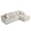 (Beige, Corduroy) Cloud-Like 3-Seat Modular Sofa with Chaise 6
