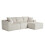 (Beige, Corduroy) Cloud-Like 3-Seat Modular Sofa with Chaise 7
