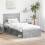 VidaXL vidaXL Bed Frame Concerte Grey 90 x 190 cm Solid Pine Wood 1