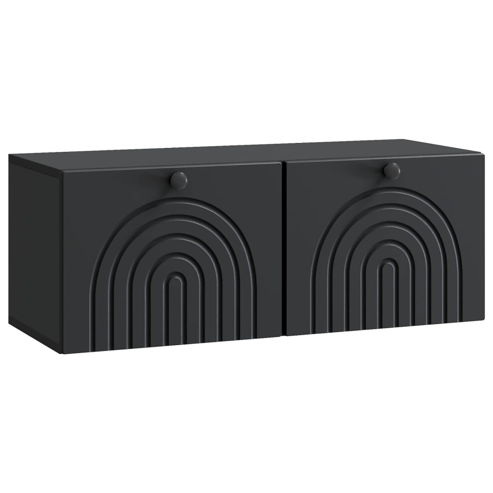 Vidaxl Wall-Mounted Tv Cabinet Black 78.5 X 31 X 30 Cm Engineered Wood