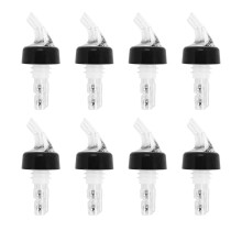 8 Pieces Automatic Measured Bottle Pourer, Spout Bottle Pourer with Tail and Collar, Liquor Bottle Pourers 1 Oz/ 30 Ml