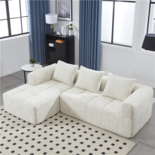 (Beige, Chenille) GOMYWAY Oversized Cloud Sofa, L-Shaped