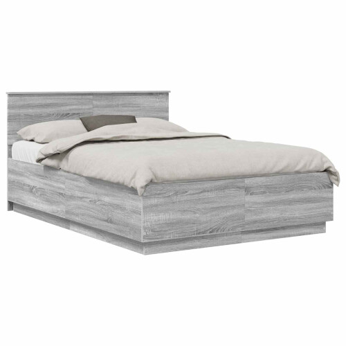VidaXL vidaXL Bed Frame Grey Sonoma 160 x 200 cm Engineered Wood 2