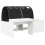 VidaXL vidaXL Bed Frame with Tunnel 3 pcs White and Black Engineered Wood 5