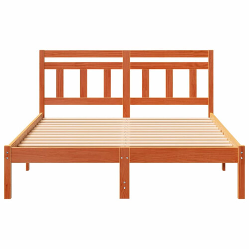 VidaXL vidaXL Bed Frame Brown 120 x 200 cm Solid Pine Wood 2