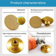 2PCS 60 M10 Brazed Flat Grinding Abrasive Polishing Stone Marble Quartz Cobblestone Grind