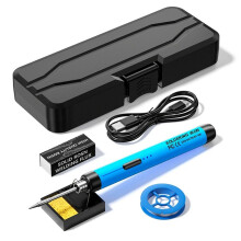 5V Micro-USB Lödkolvsats, med Batteri Trådlös Lödkolv Bärbar Elektrisk Svetsmaskin Lödpenna Blå