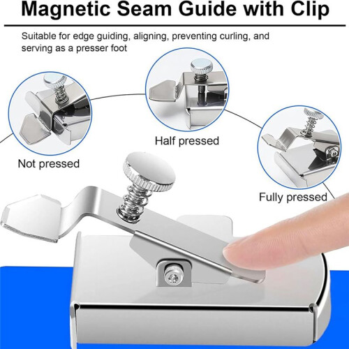 Magnetic Seam Guide, Multifunctional Seam Guide, Universal Sewing Machine Accessory, Suitable for All Sewing Machines