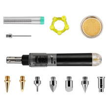 Cordless Gas Soldering Iron Heat Gun Blower Torch Self-Ignite Instant Start Adjustable Flame Control Welding Tool,D