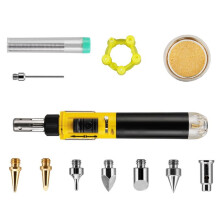 Cordless Gas Soldering Iron Heat Gun Blower Torch Self-Ignite Instant Start Adjustable Flame Control Welding Tool,A