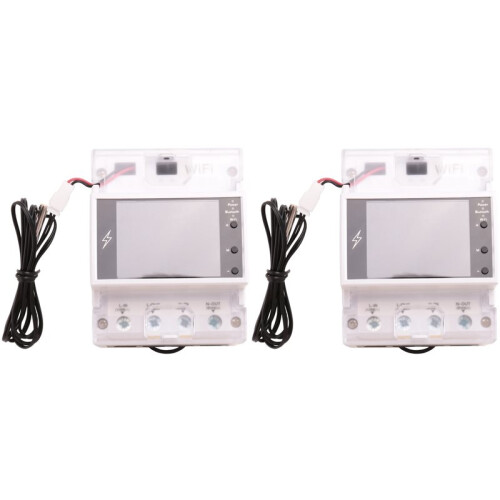 2X AT4PTW WIFI Tuya Din Rail Digital Thermostat Incubator Temperature Controller with Timer  AC220V 100A