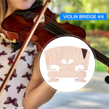 Violin Bridge 4/4: Finer Grade Solid Maple Violin Bridge, Pre-Cut & Pre-Fitted to Fit Most 4/4 Violins
