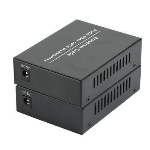 2CH Audio Over Fiber Optic Media Converters - Singlemode Fiber  20Km Multimode 500M för Broadcasting Intercom System