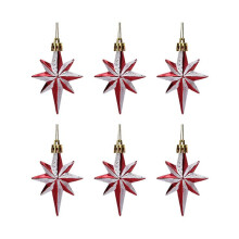 Star Red Christmas Tree Decoration Pendant Accessories Wedding New Year'S Day New Year'S Window Decoration Pendant,C