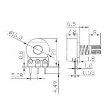 18Pcs/Box WH148 Single Potentiometer Kit B1K/5K/10K/20K/50K/100K/500K/1M with Knobs Single Potentiometer Set Shaft Nuts