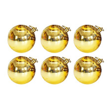 8cm 6Pcs Light Christmas Christmas Tree Decorative Pendant Window Roof Shopping Pendant Pendant,Gold