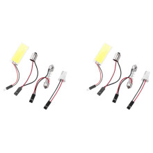 2X T10 501 W5W Ba9S Dôme de Feston Intérieur 36 LED Cob Adaptateur Panneau Ampoule Dc12V Blanc Pur