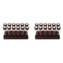 24 STKS Koffieboon Opslag Buizen Koffieboon Kelder Houten Display Stand en Trechter Espresso Accessoires