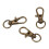 100pcs Metal Clasp Swivel Trigger Clips Snap Hooks Key  Bags DIY  Copper 3