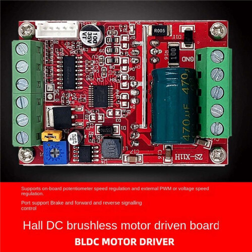 2X 6-60V BLDC Three Phase  Brushless Motor Controller 400W PWM Hall Motor Control Driver Board(with Hall) 2