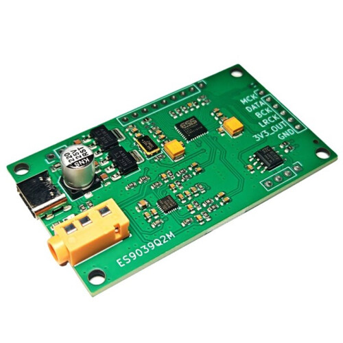 New ES9039Q2M I2S DSD Digital Audio Input DAC Decoding Board ES9601K Headphone AMP Module 3.5mm Output