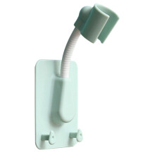 Punch-Free Shower Bracket Fixing Bathroom Sprinkler Shaking Bracket Shower Fixing Bracket with Hook Green