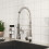 Living And Home Dual Spout Swivel Kitchen Faucet with LED Light 1