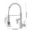 Living And Home Dual Spout Swivel Kitchen Faucet with LED Light 6
