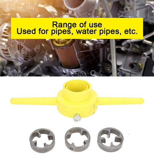 Pipe Thread Cutting Tool PVC Thread Maker NPT Round Tool Set Pipe Threader Plumbing Tool, PVC Thread Tool 1