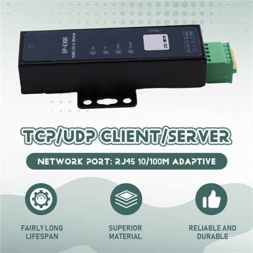RS232 Serial Port Server to Network Port Module Transparent Transmission RS232 Modbus Gateway Rail E300 1