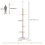 5-Tier Floor-to-Ceiling Cat Tree – 230-260 cm Beige 3