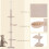 5-Tier Floor-to-Ceiling Cat Tree – 230-260 cm Beige 6