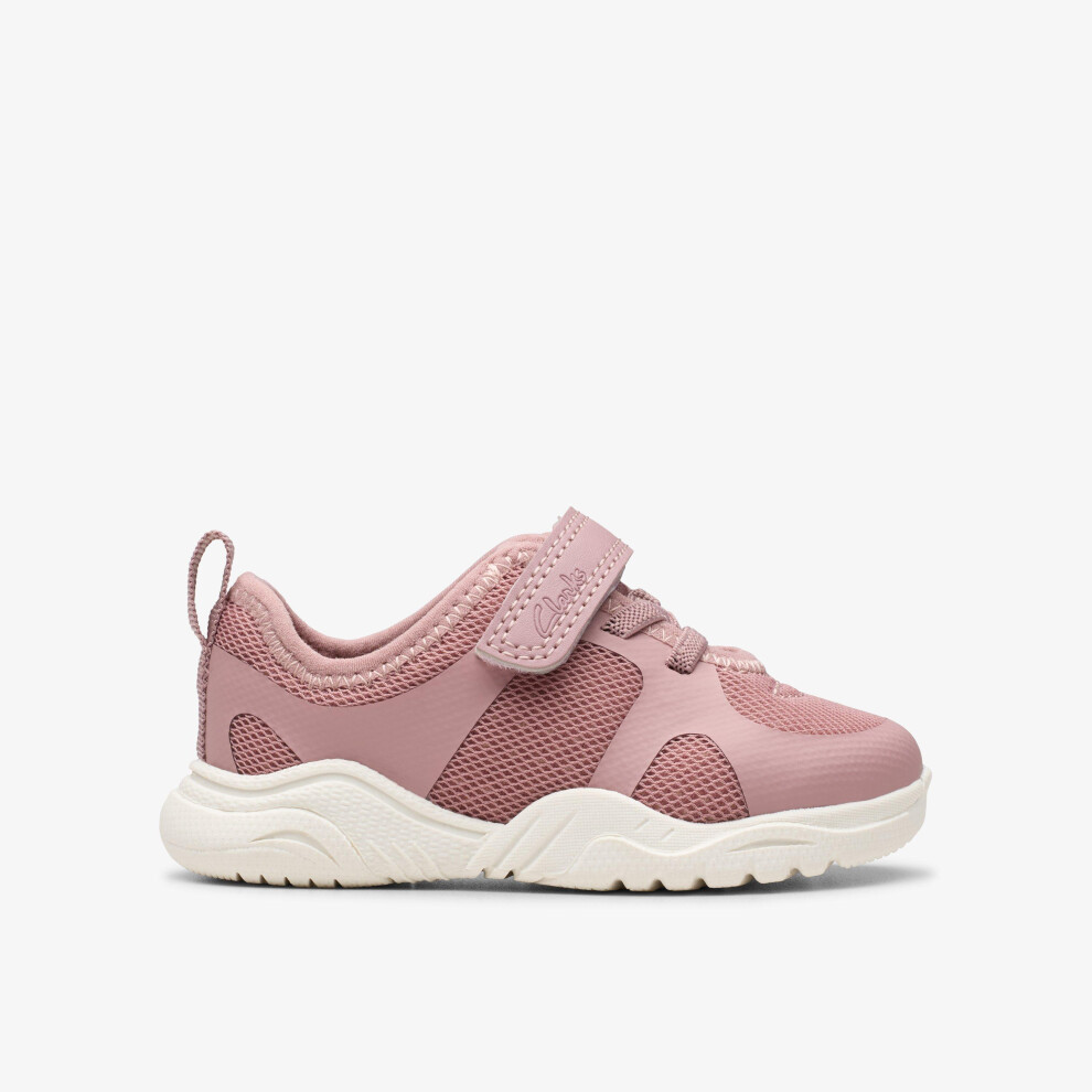 Clarks (Wide, 3 (Children's)) Feather Ath T. Dusty Pink
