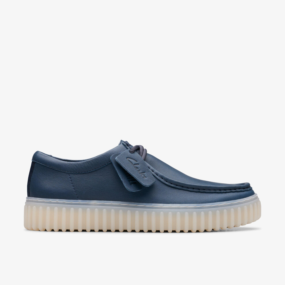 Clarks (Standard, 6 (Adults')) Torhill Lo Navy Leather