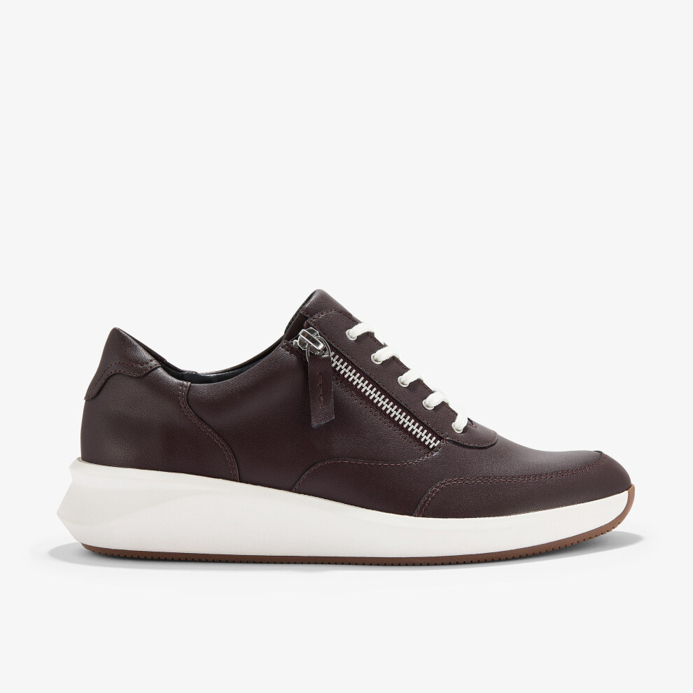 Clarks (Standard, 7 (Adults')) Un Rio Zip Burgundy Leather