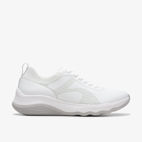 Clarks Circuit Tie White Knit
