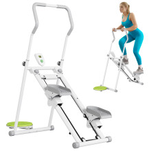 Multifunctional Stair Climbing Machine for Home Gym Exercise Folding Stair Stepper with Adjustable Handlebar and Pedals