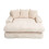 (Beige, Corduroy) Oversized Upholstered Chaise Sofa Bed 1