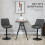 Retro Bar Stools Set of 2, Dark Grey, Adjustable & Swivel 4