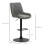 Retro Bar Stools Set of 2, Dark Grey, Adjustable & Swivel 3