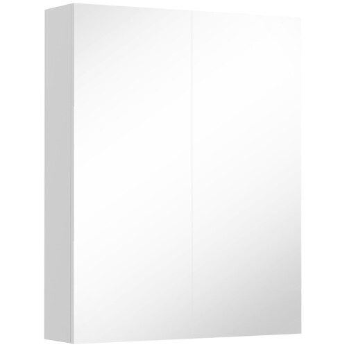HOMCOM Wall-Mounted Bathroom Mirror Cabinet