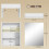HOMCOM Wall-Mounted Bathroom Mirror Cabinet 3