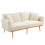(White Teddy, Teddy) GOMYWAY Velvet 2-Seater Sofa, Adjustable Backrest 3