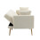 (White Teddy, Teddy) GOMYWAY Velvet 2-Seater Sofa, Adjustable Backrest 6